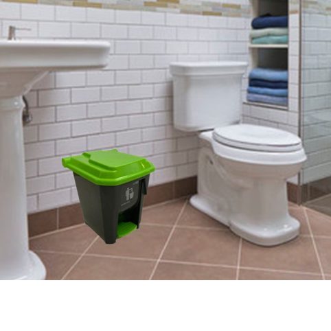 image of dustbin in topilet