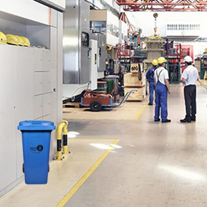 image of dustbin in industrial setup