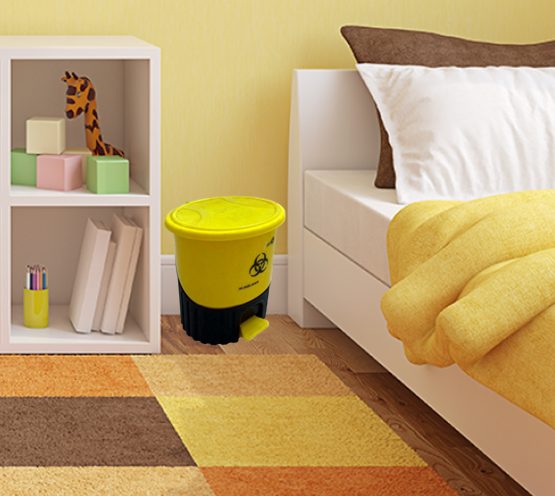 image of Kids dustbin in kids room